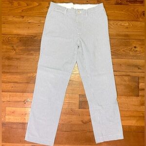 Vintage Polo by Ralph Lauren Buffield Pant. Blue & White Striped. 100% Cotton.